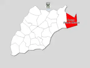 Localização no município de Amares