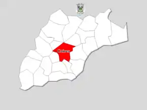 Localização no município de Amares