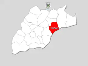 Localização no município de Amares