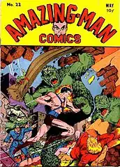 Amazing Man Comics no. 22, ilustrado por Paul Gustavson, maio de 1941