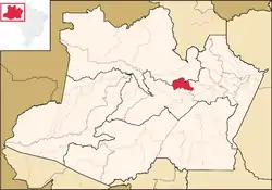 Localização de Caapiranga no Amazonas