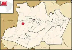 Localização de Amaturá no Amazonas