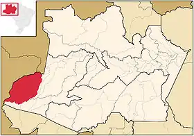 Localização de Atalaia do Norte no Amazonas