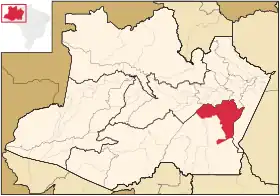 Localização de Borba no Amazonas