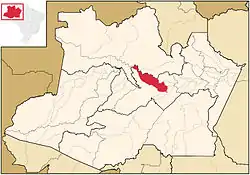 Localização de Codajás no Amazonas