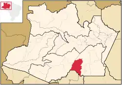 Localização de Humaitá no Amazonas