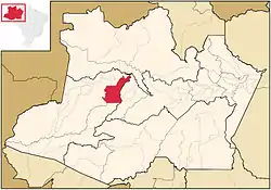 Localização de Juruá no Amazonas