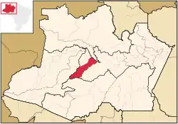 Localização de Tefé no Amazonas