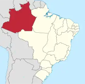 Localização de Amazonas