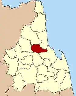 Localização do Distrito de Phrom Khiri na província de Nakhon Si Thammarat