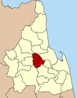 Localização do Distrito de Lan Saka na província de Nakhon Si Thammarat