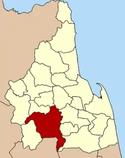 Localização do Distrito de Thung Song na província de Nakhon Si Thammarat
