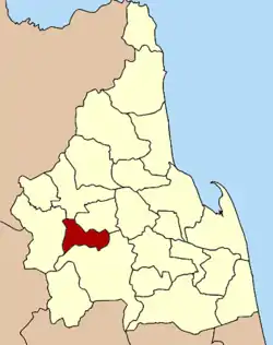 Localização do Distrito de Na Bon na província de Nakhon Si Thammarat