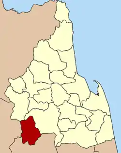 Localização do Distrito de Bang Khan na província de Nakhon Si Thammarat
