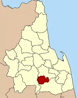 Localização do Distrito de Chulabhorn na província de Nakhon Si Thammarat