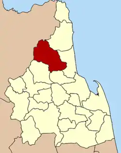 Localização do Distrito de Nopphitam na província de Nakhon Si Thammarat