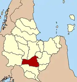 Localização do Distrito de Khian Sa na província de Surat Thani