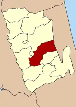 Localização do Distrito de Khao Chaison na província de Phatthalung