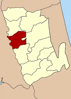 Localização do Distrito de Srinagarindra na província de Phatthalung