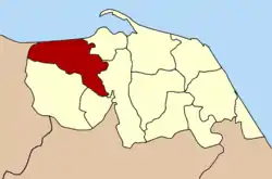 Localização do Distrito de Nong Chik na província de Pattani