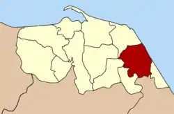 Localização do Distrito de Sai Buri na província de Pattani