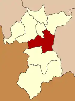 Localização do Distrito de Bannang Sata na província de Yala