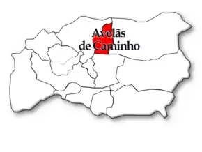 Localização no município de Anadia