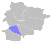 Posição de Andorra-a-Velha em Andorra