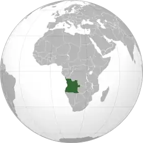 Localização de Angola