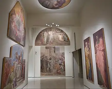 Afrescos de Annibale Carracci da Capela Herrera, agora em Barcelona.