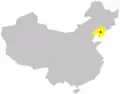 Localização de Anshan na China.