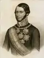 António José de Ávila, em gravura de 1850.