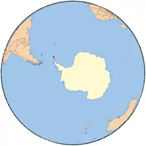 Mapa da área com a localização da estação.