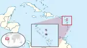 Mapa da Antígua e Barbuda