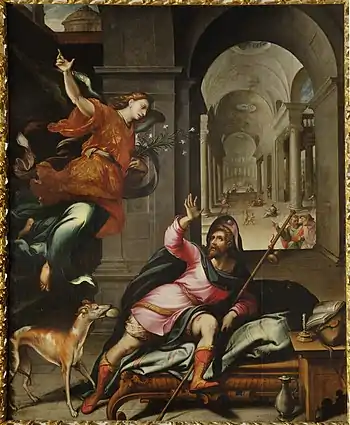 Gaspar Dias: Aparição do Anjo a S. Roque, c. 1584. Igreja de S. Roque, Lisboa