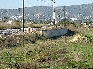 Vestígios do apeadeiro de Patacão, em 2018.