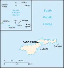 Mapa da Samoa Americana