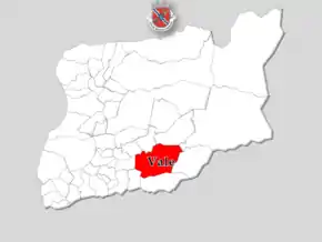 Localização no município de Arcos de Valdevez