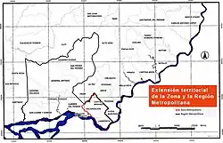 Mapa da Região Metropolitana