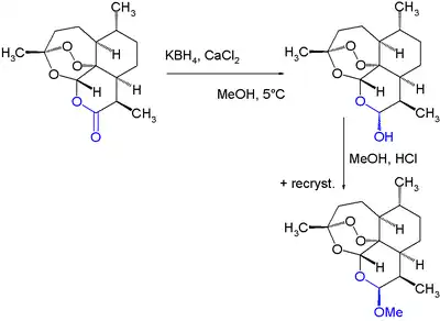 Semissíntese de arteméter a partir da artemisinina