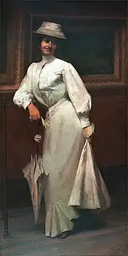 Arthur Timótheo da Costa: A dama de branco, óleo sobre tela, 1906
