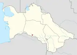 Localização de Daşoguz no Turcomenistão