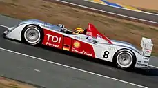 Audi R10 TDI pilotado por Frank Biela nas 24 Horas de Le Mans de 2006