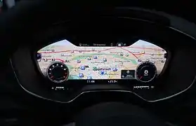 Display do Audi virtual cockpit