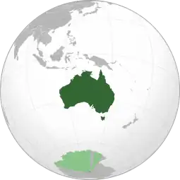 Localização da Austrália