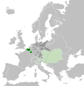 Localização de Países Baixos Austríacos