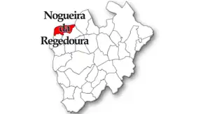 Localização no município de Santa Maria da Feira