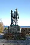 Monumento aos emigrantes suecos do século XIX, em Karlshamn