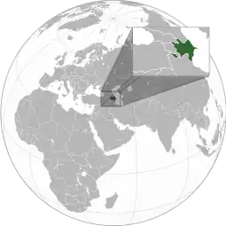 Localização do Azerbaijão