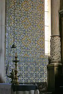 Pormenor do revestimento azulejar